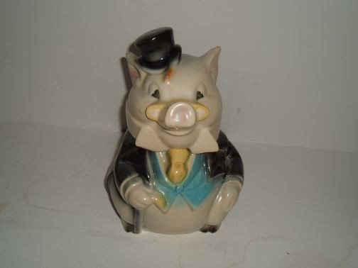 BRUSH - Formal Pig cookie jar