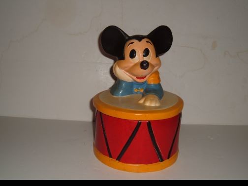 Mickey Mouse Leaning on a Drum cookie jar 