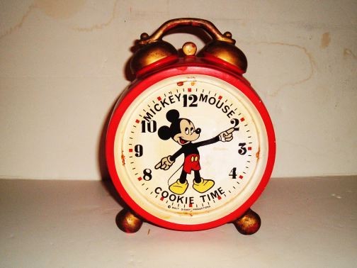 Mickey Mouse Cookie Time Cookie Jar Shaped Like Alarm Clock