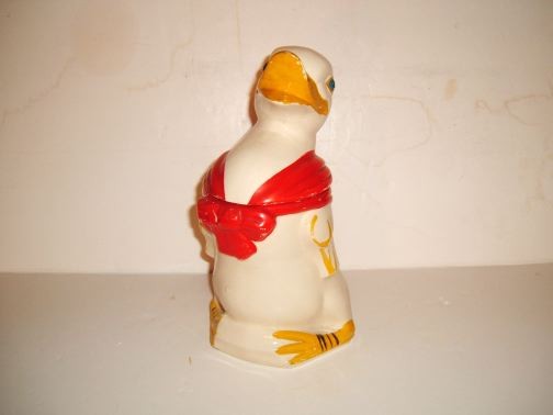 MISC-UNKNOWN - Duck with Red Bow cookie jar