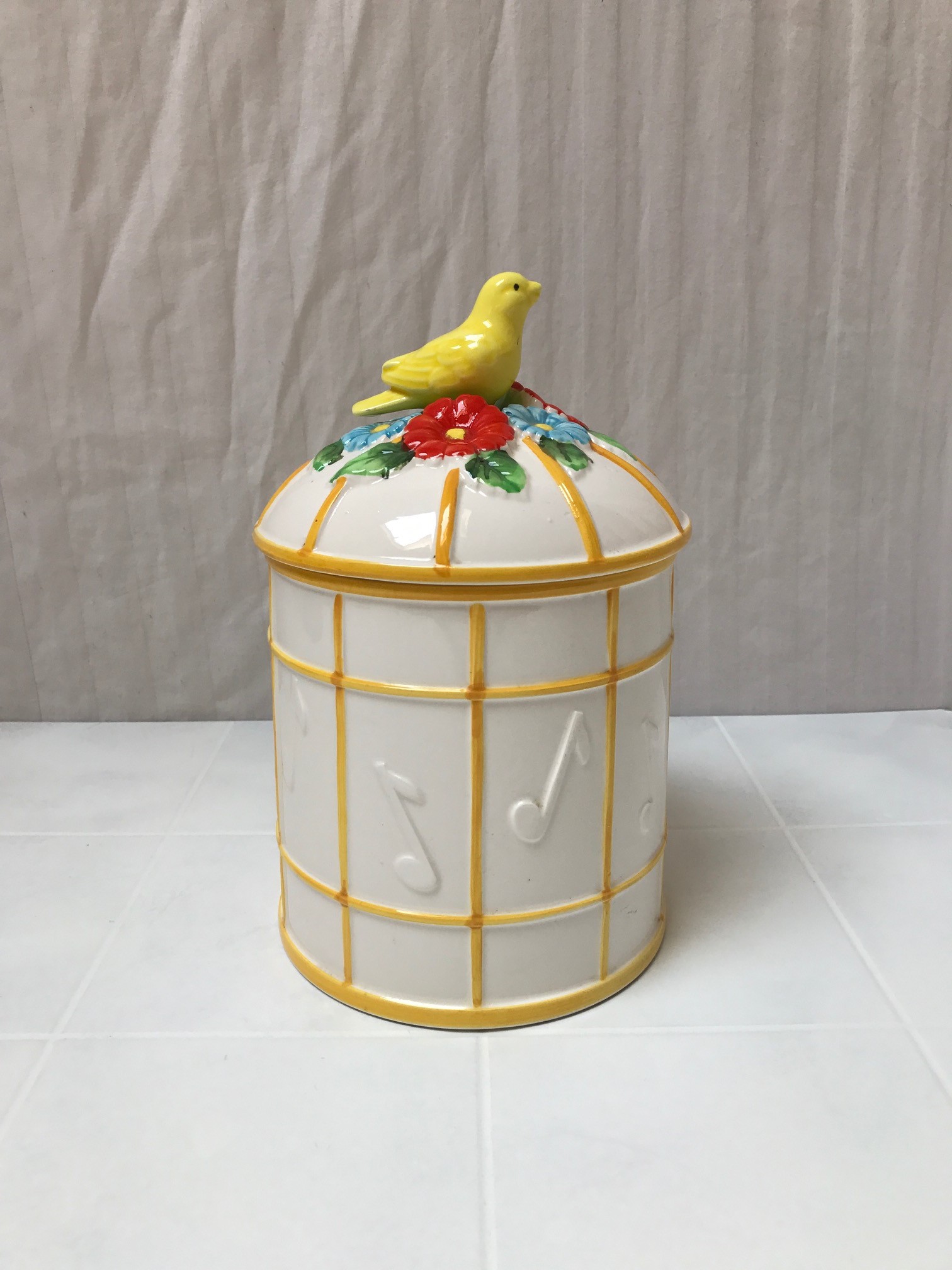 BIRD ON A GILDED CAGE Cookie Jar