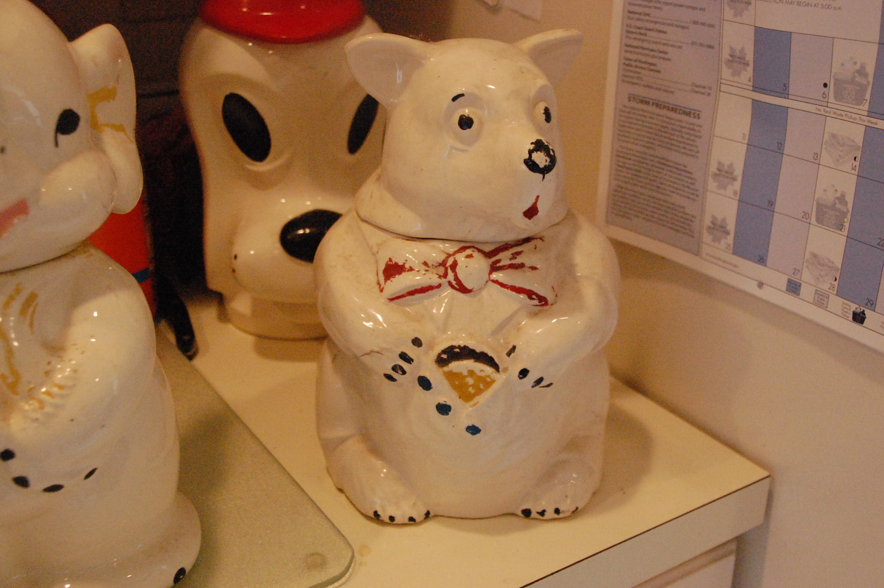 Bear with Cookie in Vest Cookie Jar