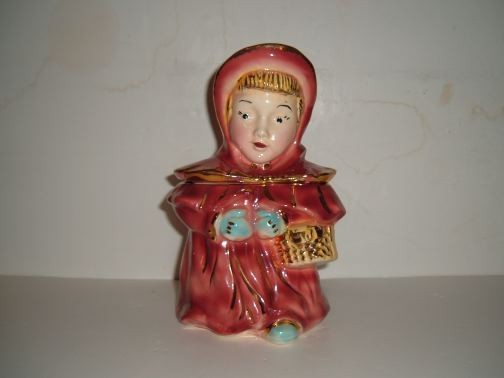 BRUSH - Red Riding Hood (Gold Trim) Cookie Jar