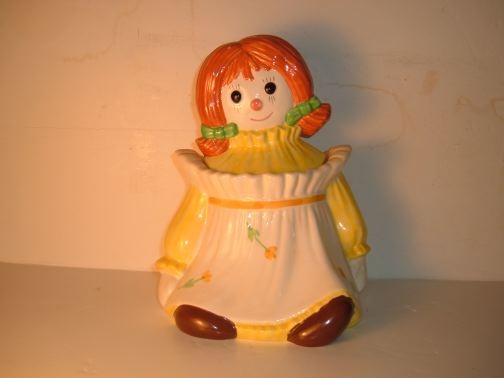 Raggety Ann Cookie Jar by Metlox.