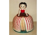 VANDOR - Betty Boop Holiday Cookie Jar. circa 1994. From a private collection the jar is in MINT Condition in the original Box. 
