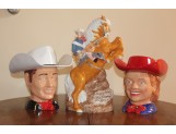 Roy Rogers and Dale Evans with Trigger Cookie Jar Set. (Collector Value $900)