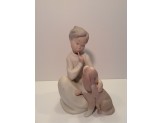 LLADRO FIGURINE SHHH A BOY & HIS DOG #4522