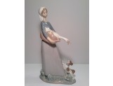LLADRO GIRL WITH GOOSE AND DOG 1974 - NUMBER 4866