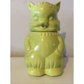 Green Cat Cookie Jar