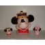  Mickey w/Straw Hat cookie jar w/ salt and pepper shakers